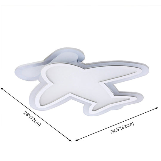 Minimalist Acrylic Flush-Mount Led Ceiling Lamp - White