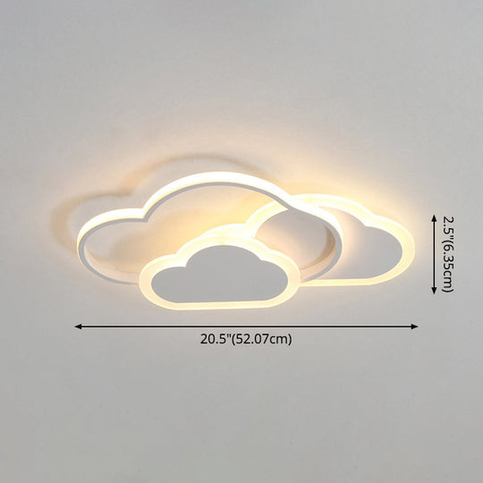 Minimalist Led Cloud Ceiling Light Fixture - Acrylic Mount