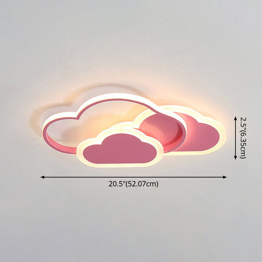 Minimalist Led Cloud Ceiling Light Fixture - Acrylic Mount