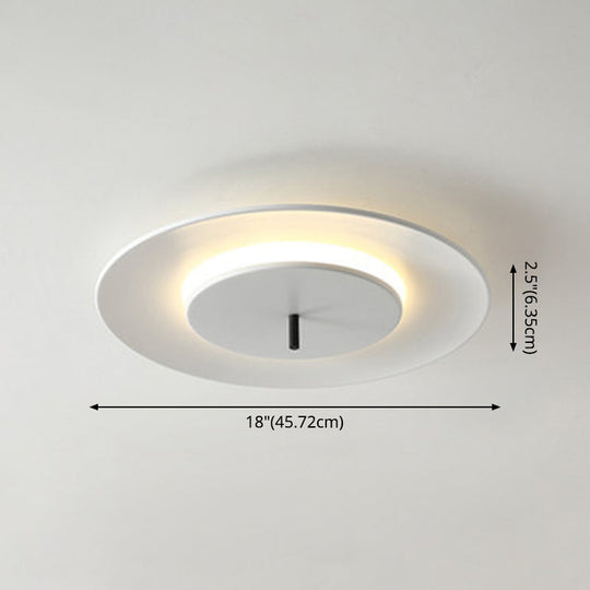 Nordic Led Acrylic Flush Mount Ceiling Light - Stylish Close-To-Ceiling Lighting Fixture