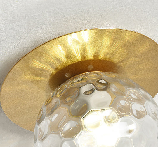 Minimalist Glass Globe Ceiling Mount Light Fixture