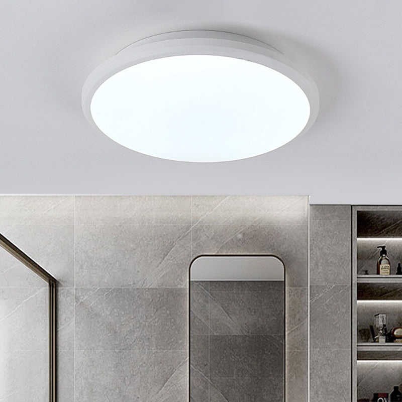 Modern Round Flush Mount Ceiling Light - Super-Thin Design 1 Acrylic Contemporary Fixture