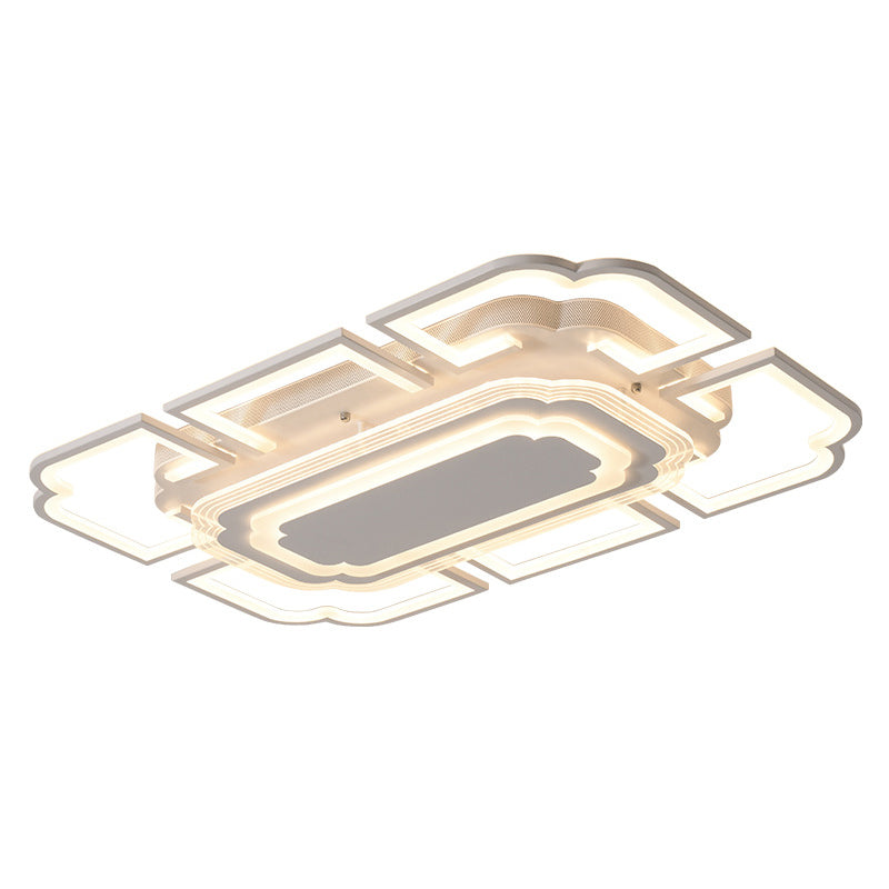 Minimalist Geometric Flush Mount Light - Modern Acrylic Spotlight For Living Room