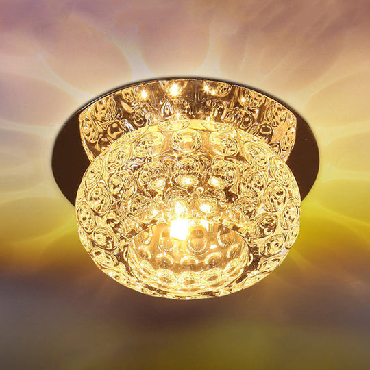 Contemporary Glass Ceiling Mount Chandelier - Semi Flush Ball Lights for Hallway