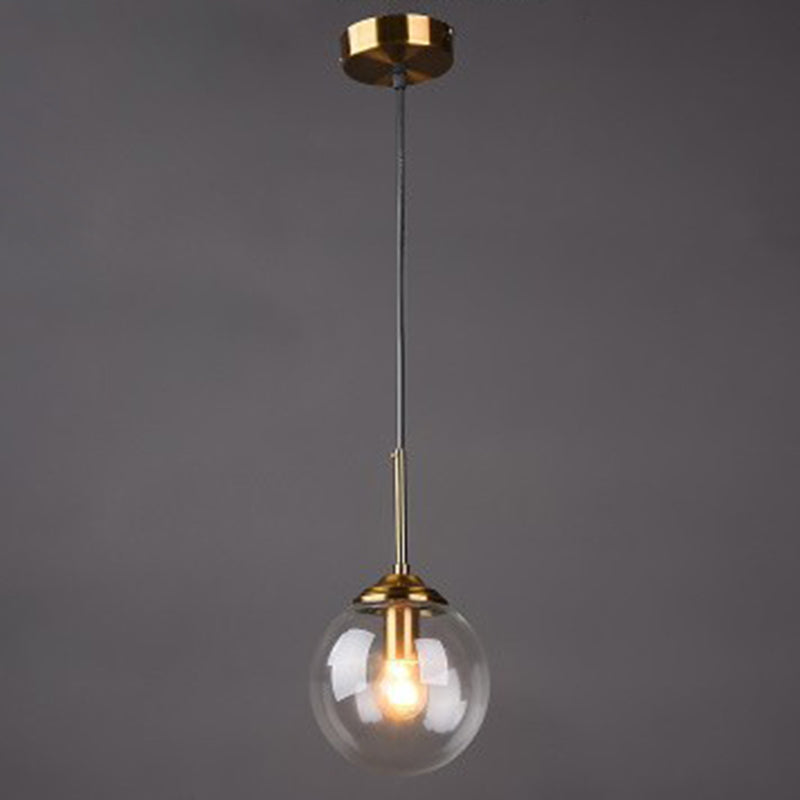 Oval Glass Minimalist Pendant Light - 6 Diameter Suspension Lamp For Coffee Shops With 47 Hanging