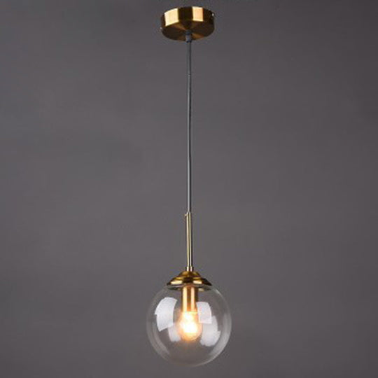 Oval Glass Minimalist Pendant Light - 6 Diameter Suspension Lamp For Coffee Shops With 47 Hanging