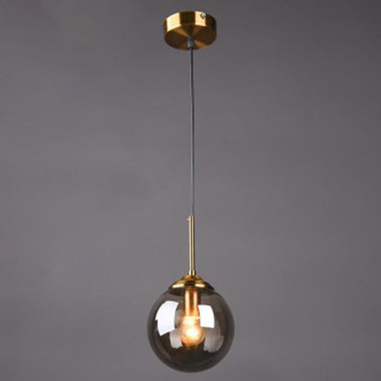 Oval Glass Minimalist Pendant Light - 6 Diameter Suspension Lamp For Coffee Shops With 47 Hanging