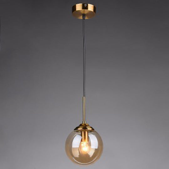 Oval Glass Minimalist Pendant Light - 6 Diameter Suspension Lamp For Coffee Shops With 47 Hanging