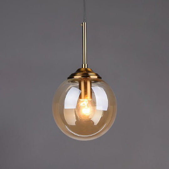 Oval Glass Minimalist Pendant Light - 6 Diameter Suspension Lamp For Coffee Shops With 47 Hanging