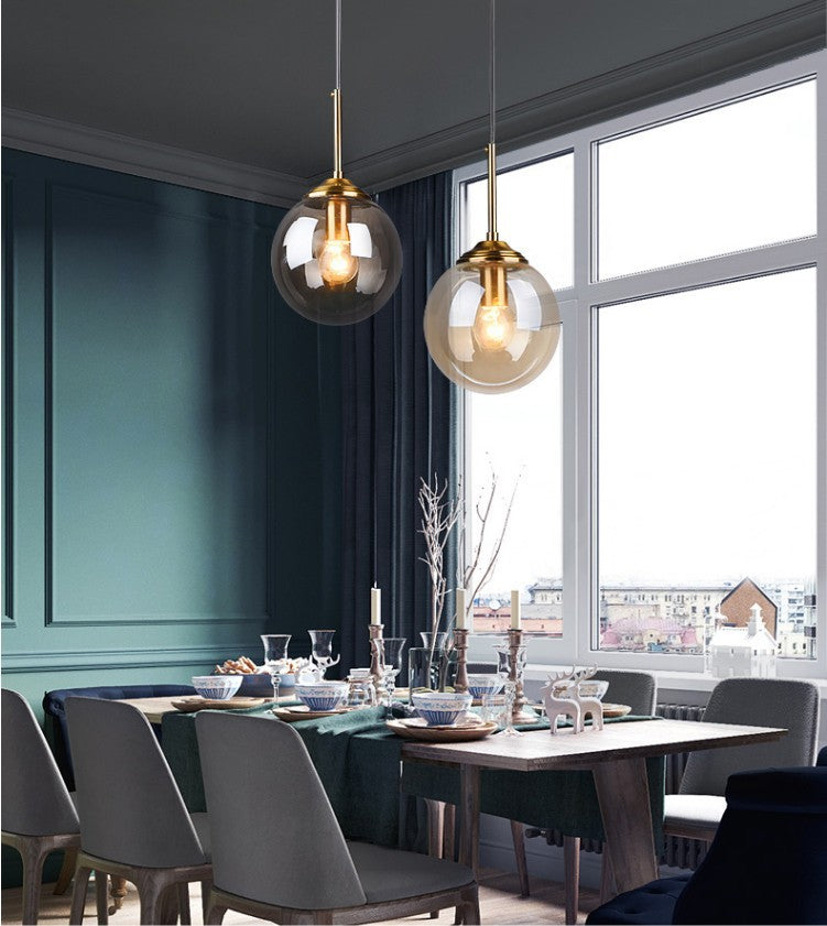 Oval Glass Minimalist Pendant Light - 6 Diameter Suspension Lamp For Coffee Shops With 47 Hanging