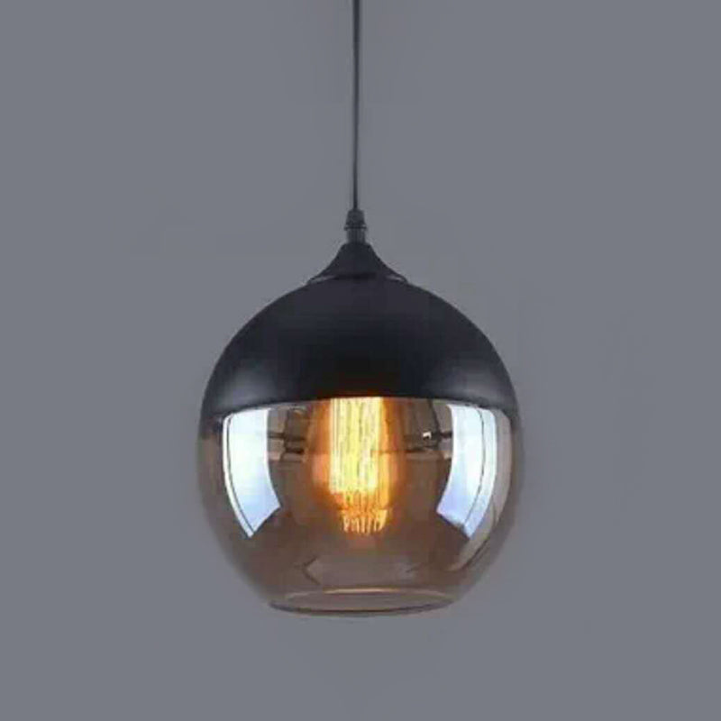 1 lampe suspendue de style industriel rétro en verre pour restaurant