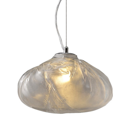 Modern Lattice Glass Ceiling Hanging Light Fixture For Restaurants - 1 Bun