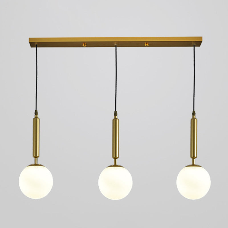 Sleek 3-Light Glass Pendant: Modern Creative Multi-Light Fixture For Clothing Stores