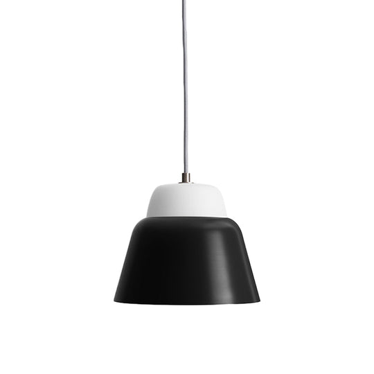 Hanging Macaron Cone Light Fixture - Metal Pendant Ceiling (1 Head 6.5/10.5 Height) In