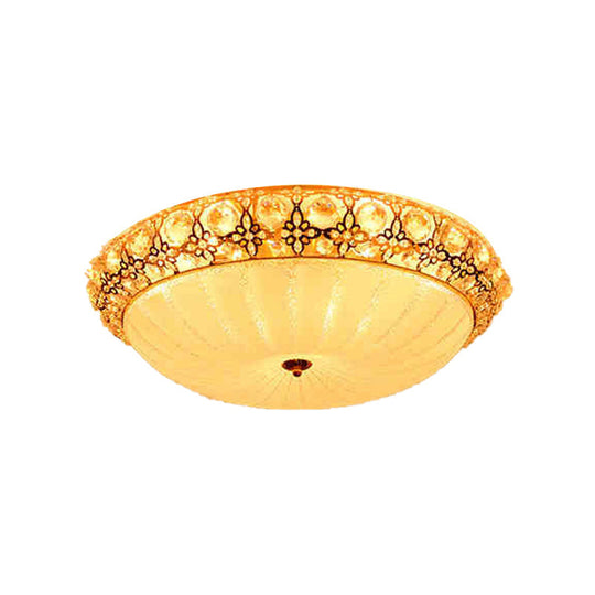 Modern LED Flushmount Ceiling Light - White Dimple, Frosted Glass, 16"/19.5"/23.5" Dia - Warm/White Light