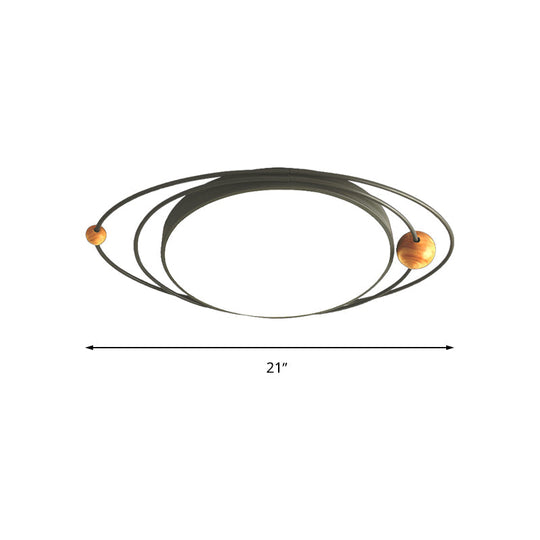 Modern Nordic LED Ceiling Lamp with Round Acrylic Design - 21"/26"/31" - Gray/Green/White - Warm/White/Natural Light