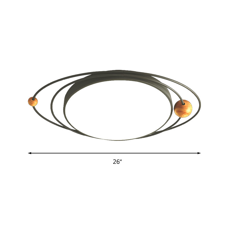 Modern Nordic LED Ceiling Lamp with Round Acrylic Design - 21"/26"/31" - Gray/Green/White - Warm/White/Natural Light