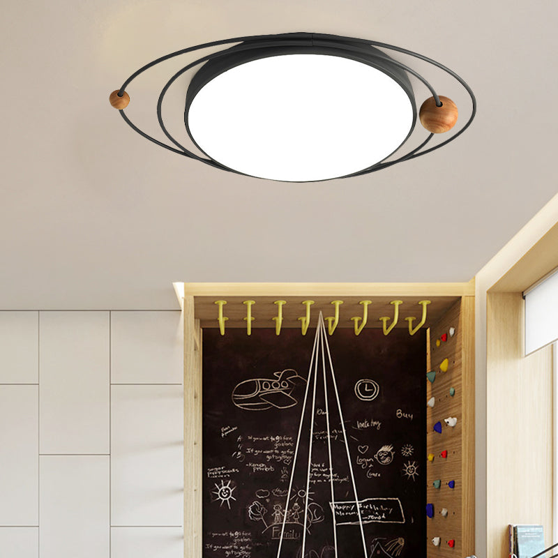 Modern Nordic LED Ceiling Lamp with Round Acrylic Design - 21"/26"/31" - Gray/Green/White - Warm/White/Natural Light