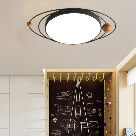 Modern Nordic LED Ceiling Lamp with Round Acrylic Design - 21"/26"/31" - Gray/Green/White - Warm/White/Natural Light