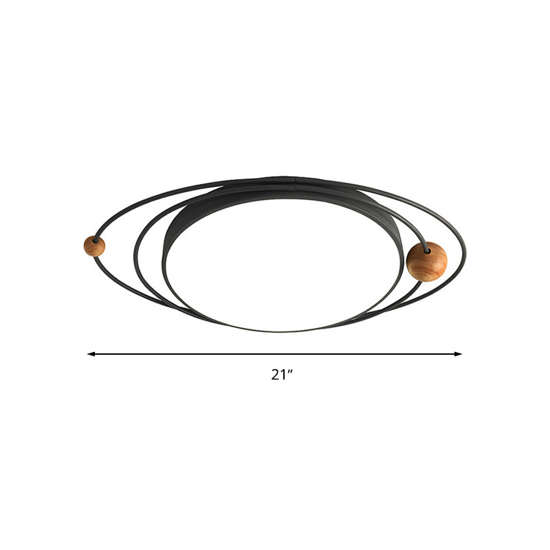 Modern Nordic LED Ceiling Lamp with Round Acrylic Design - 21"/26"/31" - Gray/Green/White - Warm/White/Natural Light