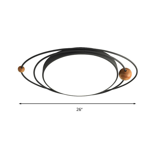 Modern Nordic Led Ceiling Lamp With Round Acrylic Design - 21/26/31 Gray/Green/White