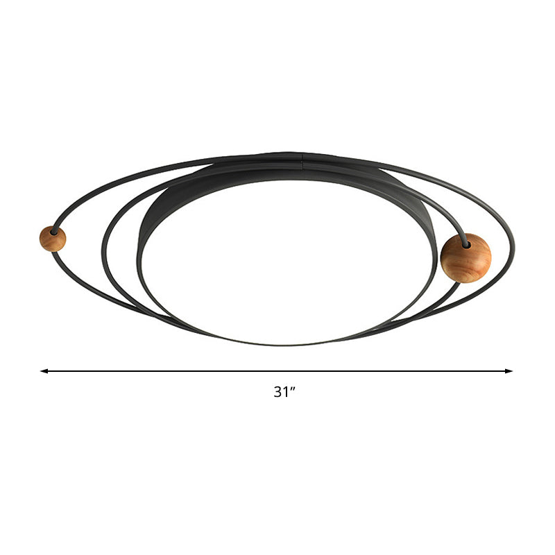 Modern Nordic LED Ceiling Lamp with Round Acrylic Design - 21"/26"/31" - Gray/Green/White - Warm/White/Natural Light