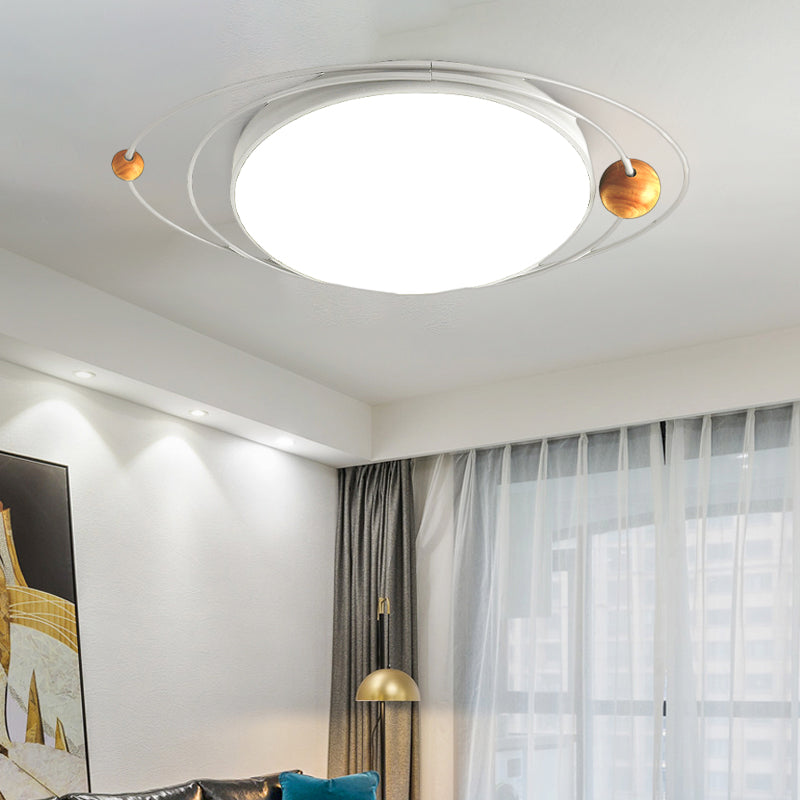 Modern Nordic LED Ceiling Lamp with Round Acrylic Design - 21"/26"/31" - Gray/Green/White - Warm/White/Natural Light