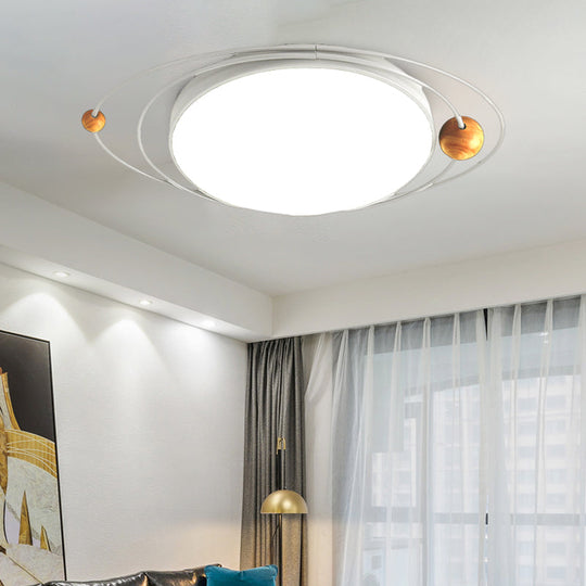 Modern Nordic LED Ceiling Lamp with Round Acrylic Design - 21"/26"/31" - Gray/Green/White - Warm/White/Natural Light