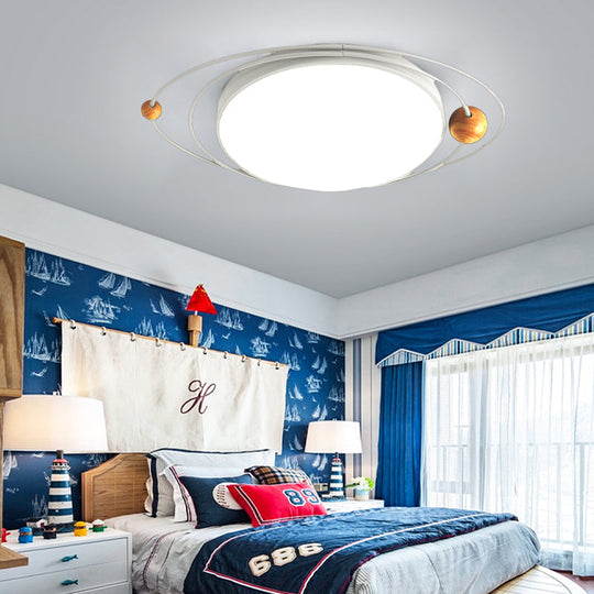 Modern Nordic LED Ceiling Lamp with Round Acrylic Design - 21"/26"/31" - Gray/Green/White - Warm/White/Natural Light