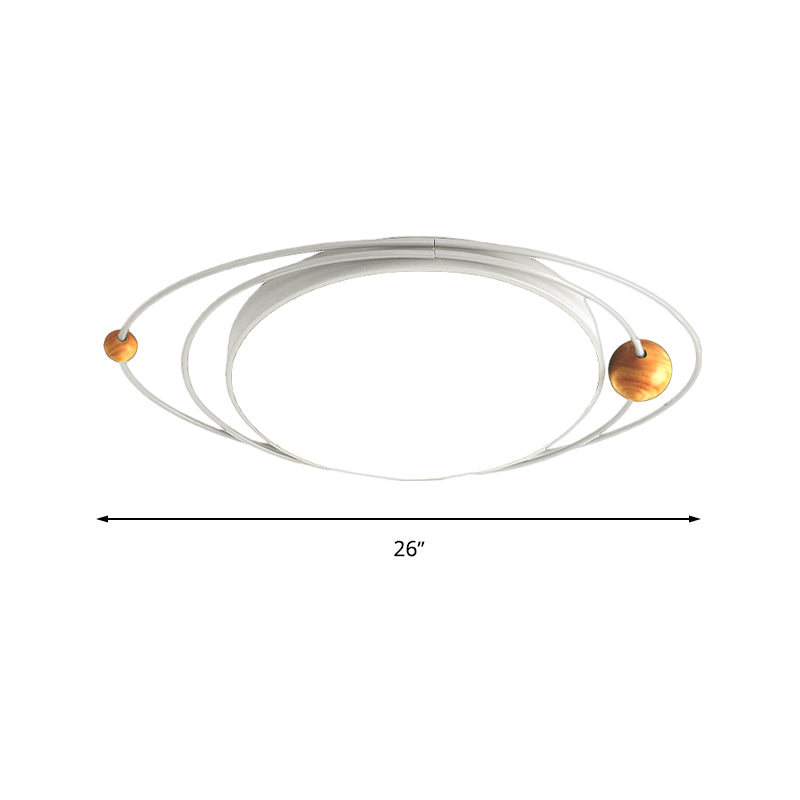 Modern Nordic LED Ceiling Lamp with Round Acrylic Design - 21"/26"/31" - Gray/Green/White - Warm/White/Natural Light