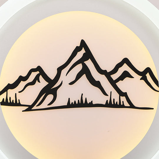 Modern Crystal LED Ceiling Light for Dining Rooms - Round Design, Flush Mount, White Finish