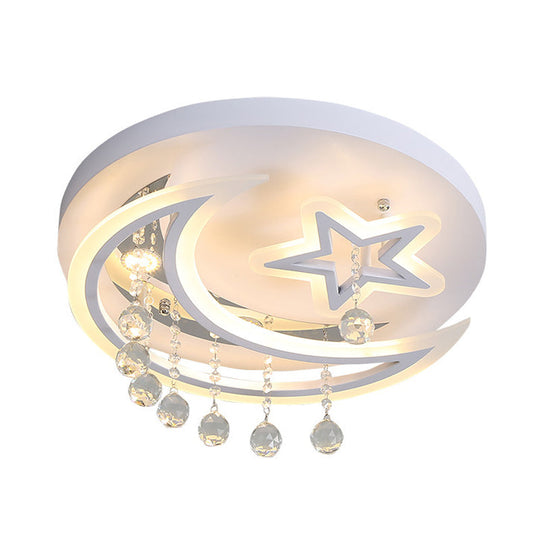 Modern Starry LED Ceiling Light in Warm/White for Bedroom- 16"/19.5" Diameter