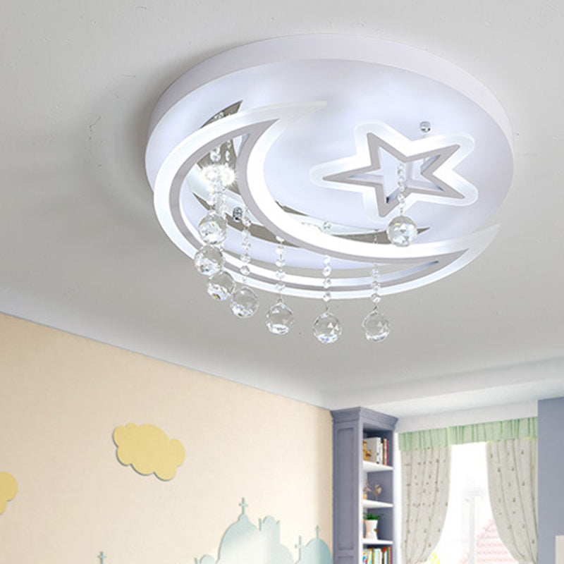 Modern Starry LED Ceiling Light in Warm/White for Bedroom- 16"/19.5" Diameter