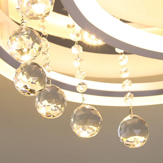 Modern Starry LED Ceiling Light in Warm/White for Bedroom- 16"/19.5" Diameter