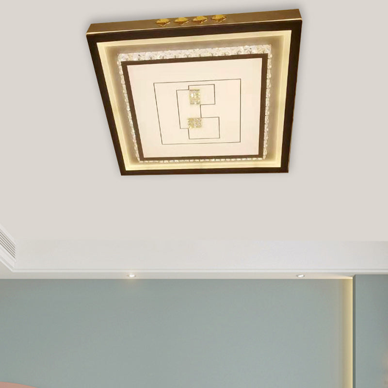 Contemporary LED Ceiling Light - Acrylic White Flush Mount, Remote Control, Stepless Dimming, 3 Color Light Options