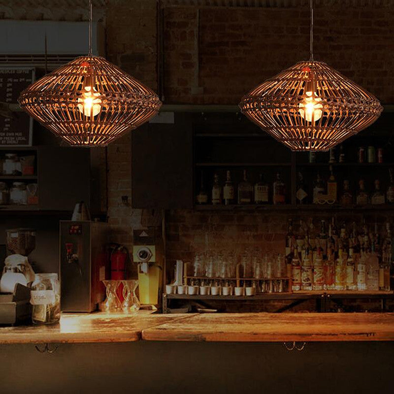 Contemporary Laser Cut Hanging Lamp - Black/Yellow, 1 Head Wood Ceiling Pendant Light for Restaurants