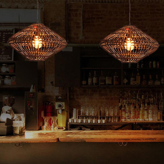 Contemporary Laser Cut Hanging Lamp - Black/Yellow, 1 Head Wood Ceiling Pendant Light for Restaurants