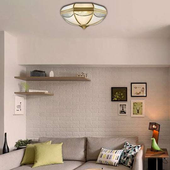 Plafonnier moderne en or avec verre opale et plusieurs tailles, idéal pour la chambre à coucher - 2/3/5 lumières, 14"/18"/21,5" de large