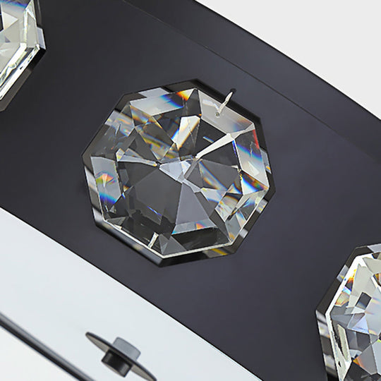 Modern Crystal LED Flush Light in Grey Drum Shape - Ideal for Living Room Ceiling - 18"/21.5" Dia