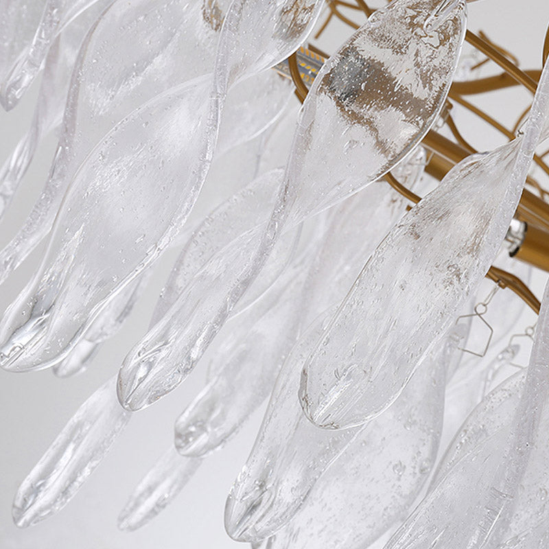 Modern Gold LED Spiral Chandelier - 6 Lights - Dining Room Pendant