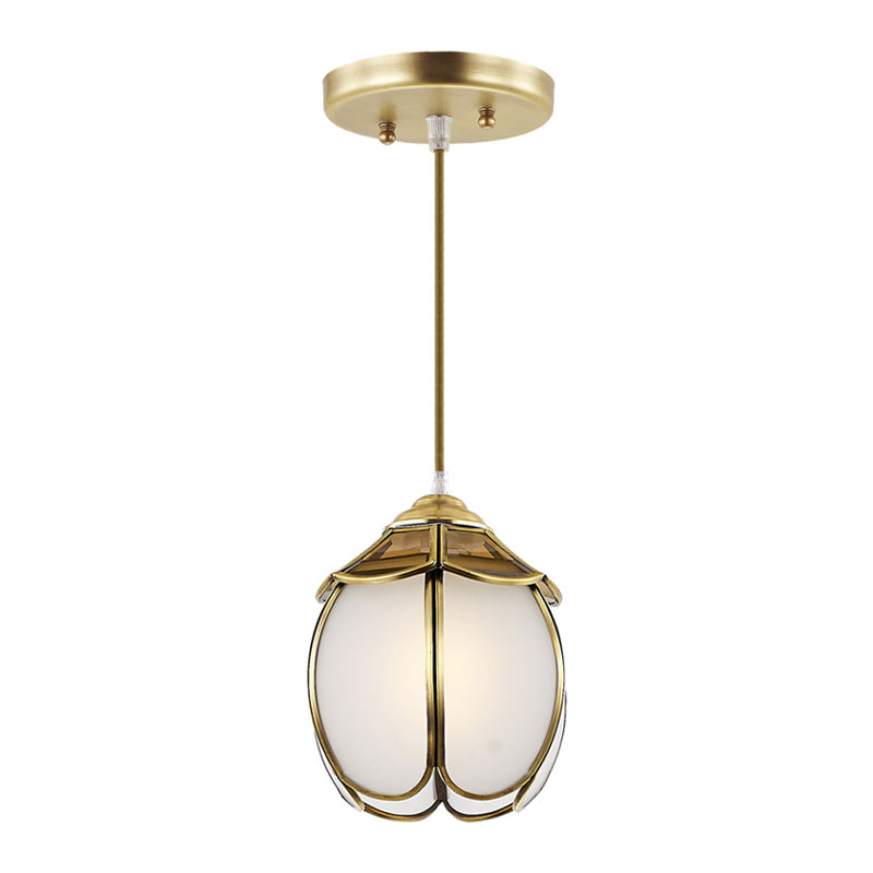 Scalloped Drop Lamp - Colonial Style Ceiling Light For Living Room