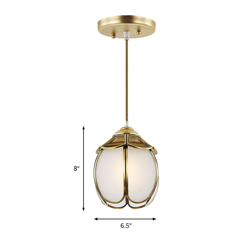 Scalloped Drop Lamp - Colonial Style Ceiling Light For Living Room