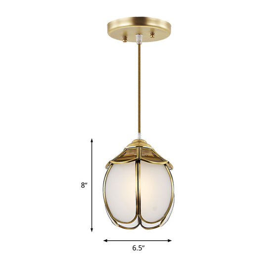 Scalloped Drop Lamp - Colonial Style Ceiling Light For Living Room