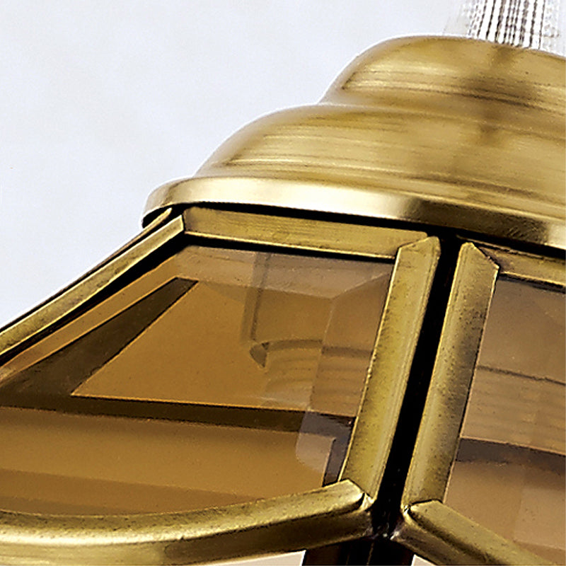 Scalloped Drop Lamp - Colonial Style Ceiling Light For Living Room