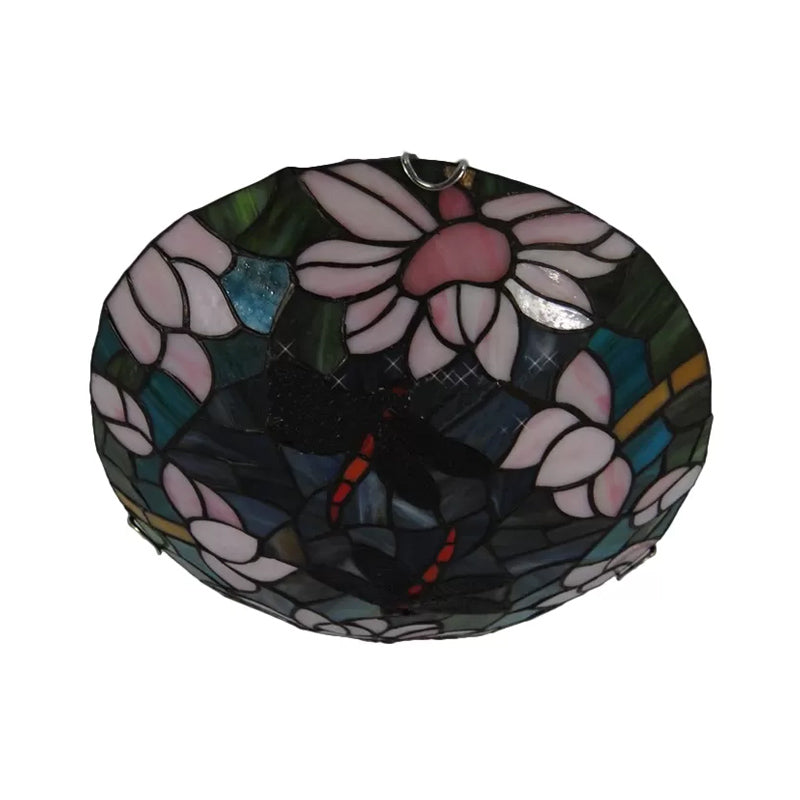 Tiffany Dragonfly Ceiling Light with Stained Glass Shade - Perfect for Living Room!