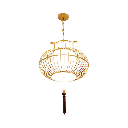 Traditional Cylinder Dining Room Pendant Light - Fabric Shade 12/16/19.5 Wide Black/Gold Hanging