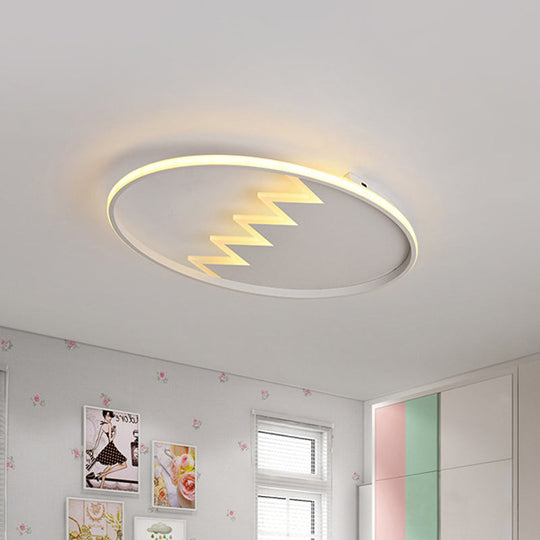 Contemporary Acrylic Round Ceiling Light, 22"/26" Wide, Black/White LED Flush Mount Fixture with Remote Control Dimming - Warm/White Light