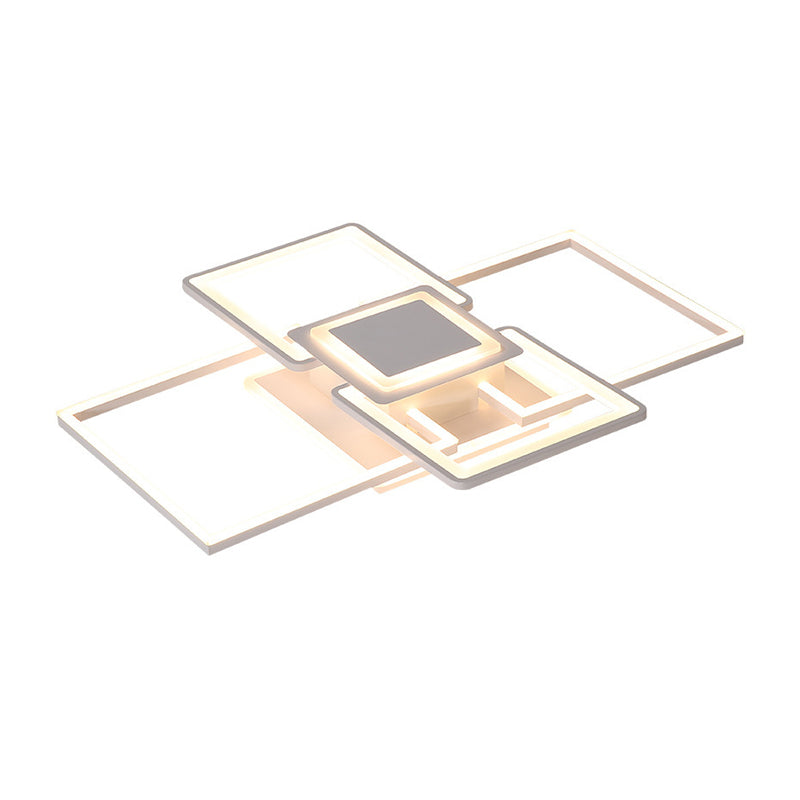 Simple Acrylic Led Flush Mount Ceiling Light Fixture - 21.5/25.5/31.5 Wide White/Coffee Warm/White