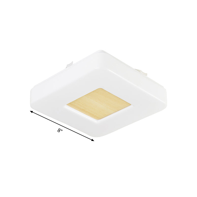 Modern Square Flush Mount LED Ceiling Light in Warm/White - Wide Acrylic Fixture, 8"/14.5"/18.5