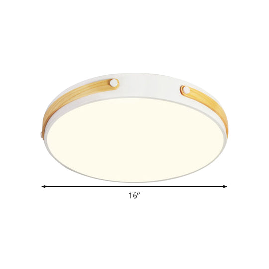Modernist Acrylic Led Ceiling Lamp Warm/White Light 16/21.5 Wide